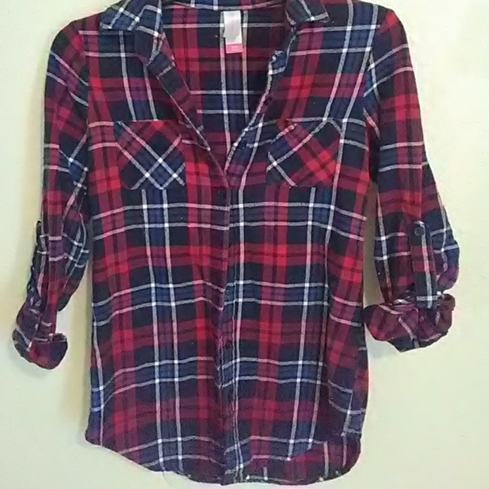 Red and Navy flannel S